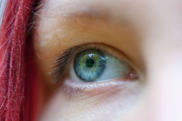 primo piano dell'occhio blu umano - Foto, immagini