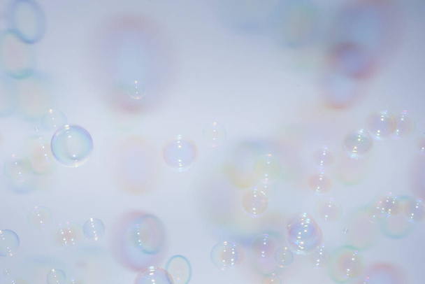 Bubbles kolorowe tło biały - Zdjęcie, obraz