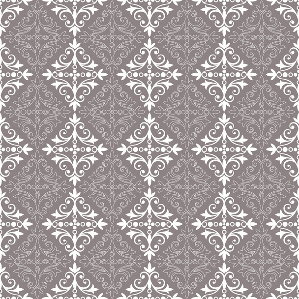White and grey vintage seamless pattern - Διάνυσμα, εικόνα