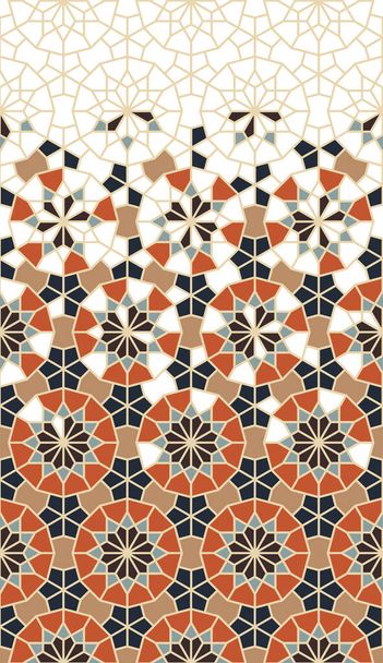 Papier peint mosaïque marocaine. Bordure vectorielle répétée, motif, arrière-plan. - Vecteur, image