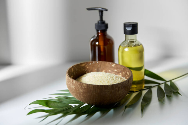 natural cosmetics and bodycare items - Photo, Image