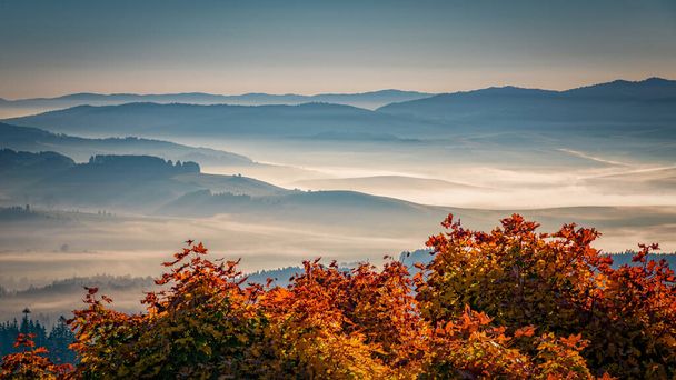 przepiękny krajobraz z dolinami, jeziorami i rzekami w Tatrach Wysokich - Zdjęcie, obraz
