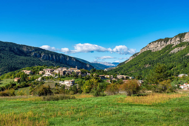 Village of Saint Julien du Verdon at Lac de Castillon in Provence, France. - Photo, Image