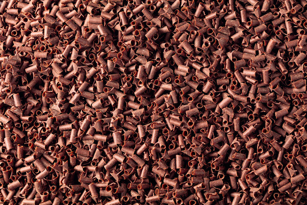 Black chocolate crumbs. Top view, copy space. - Photo, Image