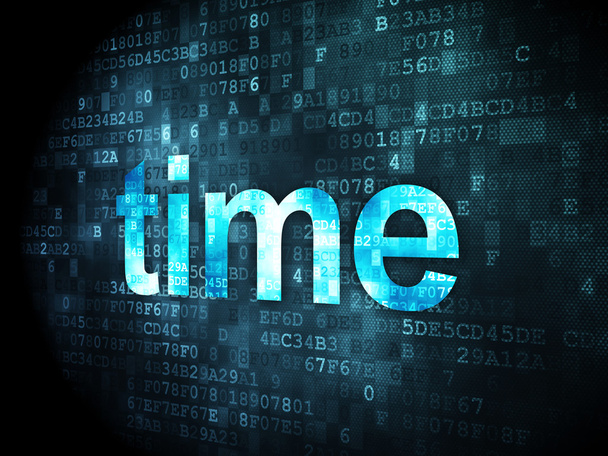 Concepto de línea de tiempo: Tiempo en fondo digital
 - Foto, Imagen