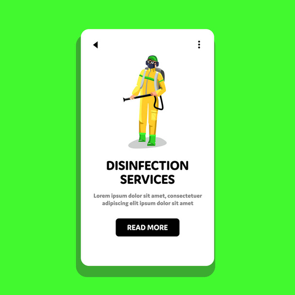 Disinfection Services Worker Disinfecting Vector - Vector, Image