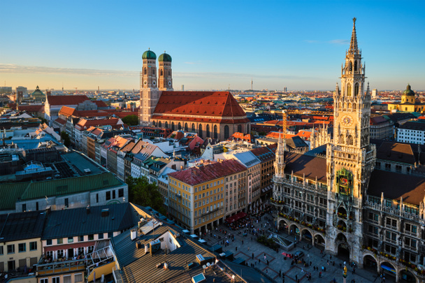 Вид с воздуха на Мюнхен, Германия - Фото, изображение