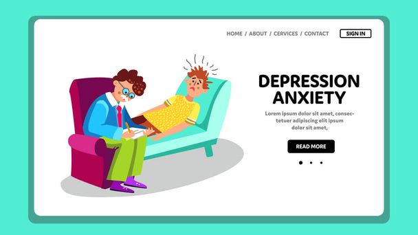 Deprese Úzkost Léčba Psychiatrie Terapie Vektor - Vektor, obrázek