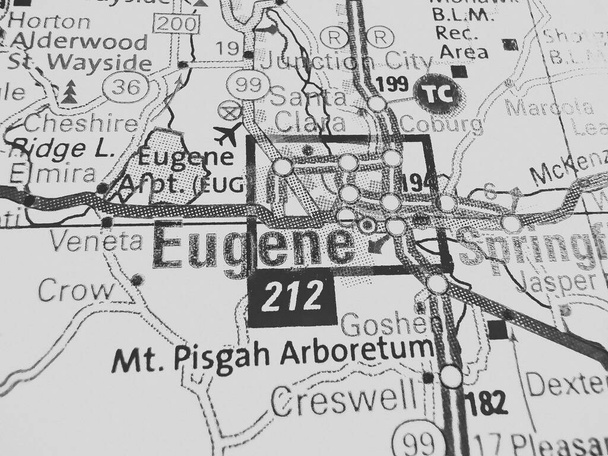 Eugene Amerikai Egyesült Államok térkép háttér - Fotó, kép
