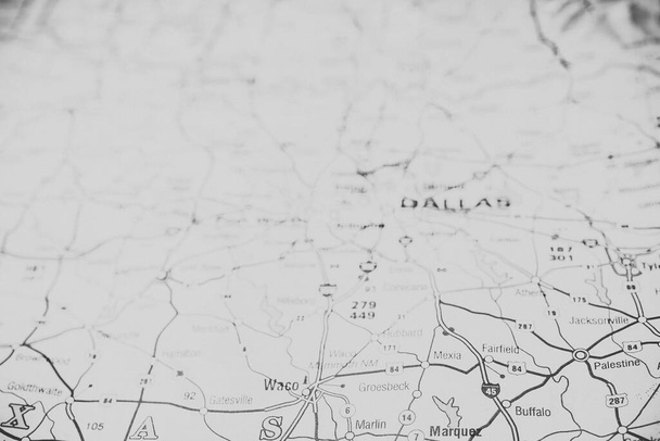 Dallas kartalla matkustaa tausta
 - Valokuva, kuva