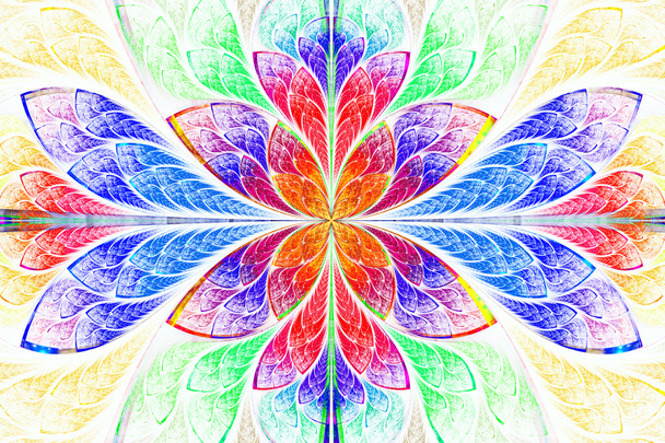 Multicolor mooie fractale patroon. computer gegenereerde afbeelding - Foto, afbeelding