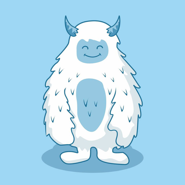 Yeti Cartoon Isolado Himalaia Snowman Ilustração
 - Vetor, Imagem