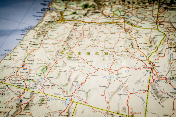 Oregon állam az interaktív térképen - Fotó, kép
