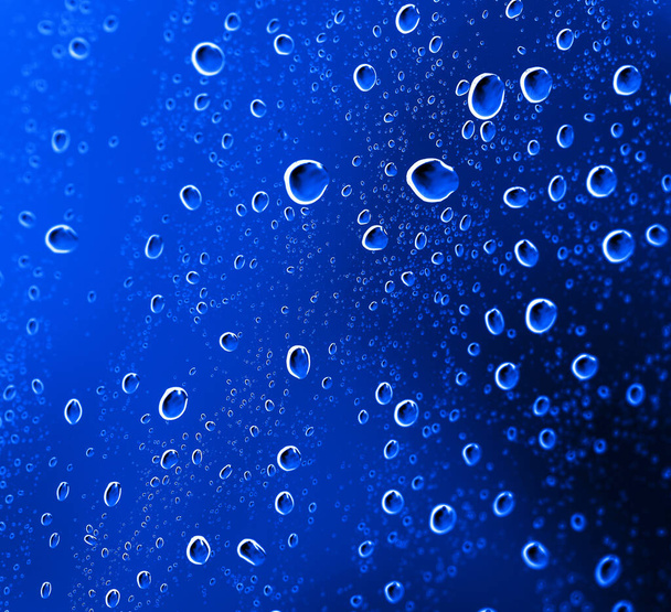 Blue Abstract Water Drops Background . Photo of an abstract texture - Foto, imagen