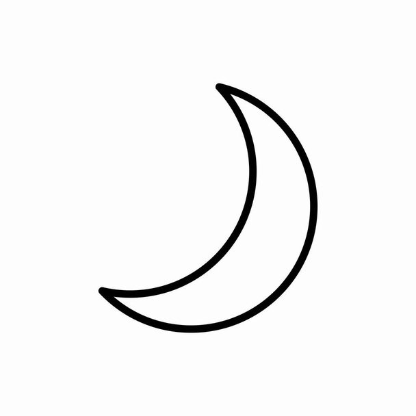 Περίγραμμα εικονίδιο φεγγάρι.Σελήνη διανυσματική απεικόνιση. Σύμβολο για το διαδίκτυο και το κινητό - Διάνυσμα, εικόνα