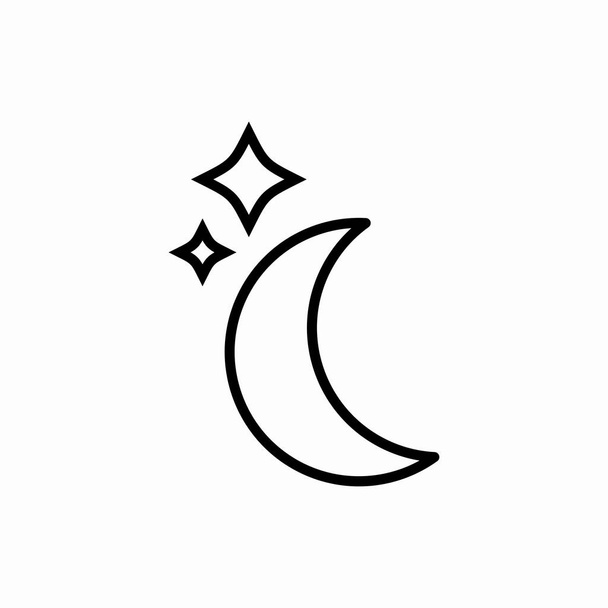 Hahmotella kuun ikonia.Moon vektori kuvitus. Verkon ja matkapuhelimen tunnus - Vektori, kuva