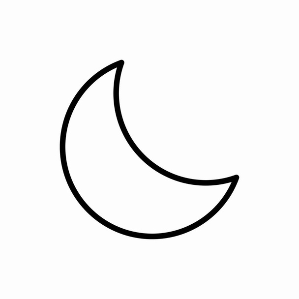 Περίγραμμα εικονίδιο φεγγάρι.Σελήνη διανυσματική απεικόνιση. Σύμβολο για το διαδίκτυο και το κινητό - Διάνυσμα, εικόνα