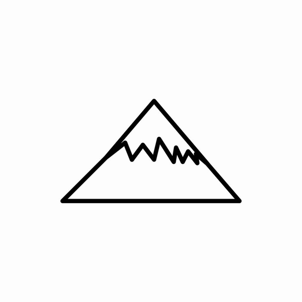 Obrys horské ikony. Horské vektorové ilustrace. Symbol pro web a mobil - Vektor, obrázek