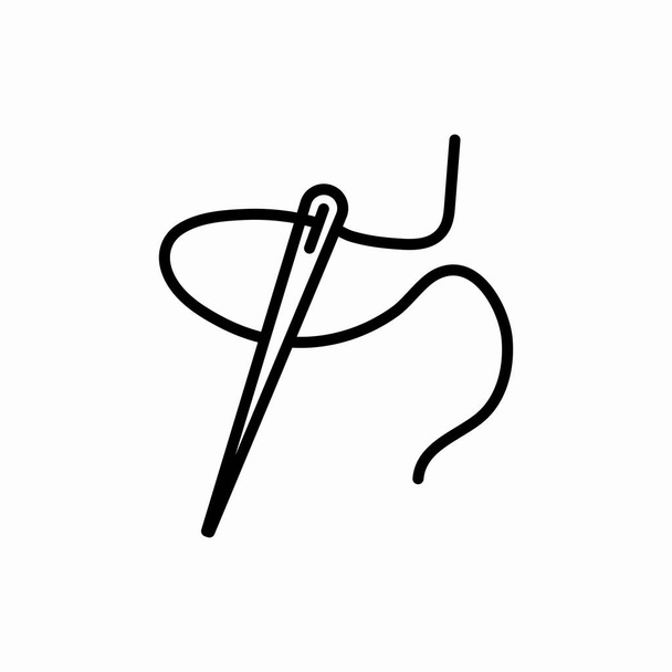 Icono de hilo de aguja de perfil.Ilustración de vectores de hilo de aguja. Símbolo para web y móvil
 - Vector, imagen