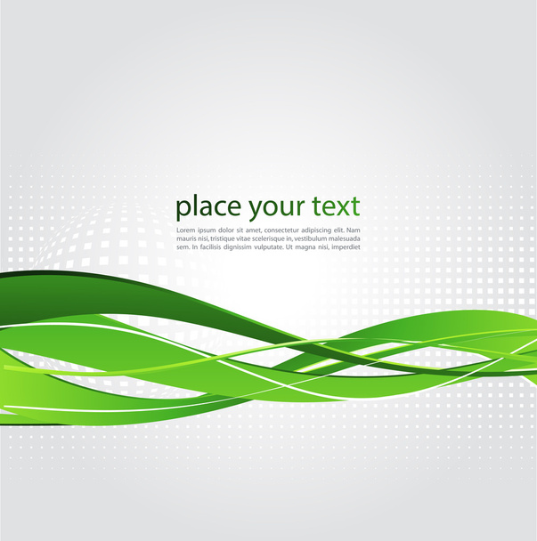 Abstract background with green wave - Vecteur, image