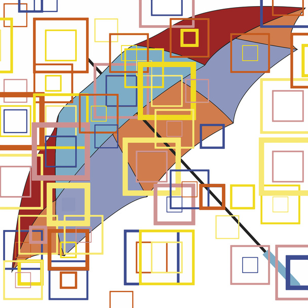 Многоцветный зонтик-поп-арт
 - Вектор,изображение