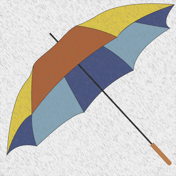 Többszínű esernyő pop-art - Vektor, kép