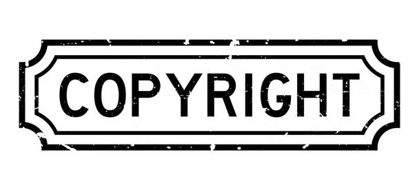 Grunge black copyright word rubber business seal stamp on white background - Vector, Image