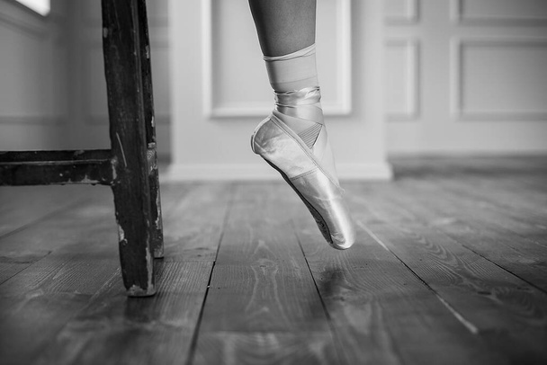 Jalat ballerina baletti kengät, lähikuva - Valokuva, kuva