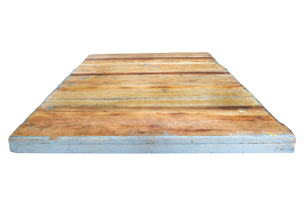 Prázdné dřevěné stoly plošiny izolované na bílém pozadí - Fotografie, Obrázek