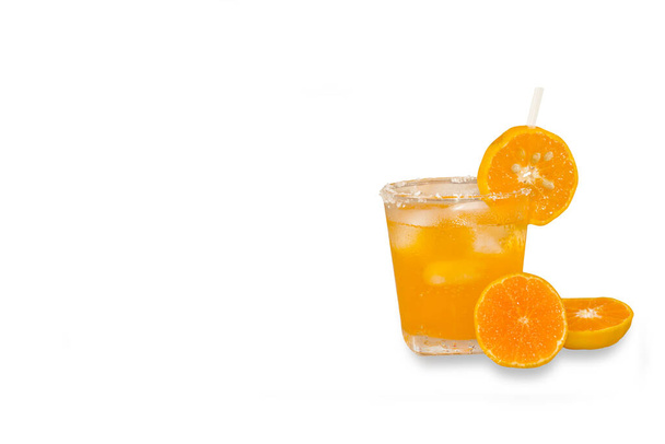 fresh orange juice isolated on background,clipping path - Fotografie, Obrázek
