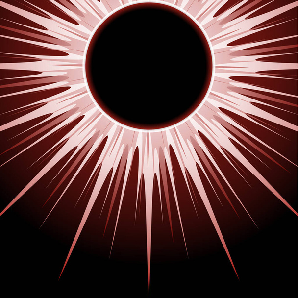 Univers abstrait. Fond créatif espace extérieur avec éclipse. Illustration vectorielle. - Vecteur, image
