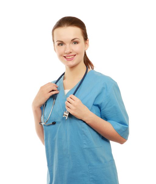 A portrait of a female doctor in uniform - Fotó, kép