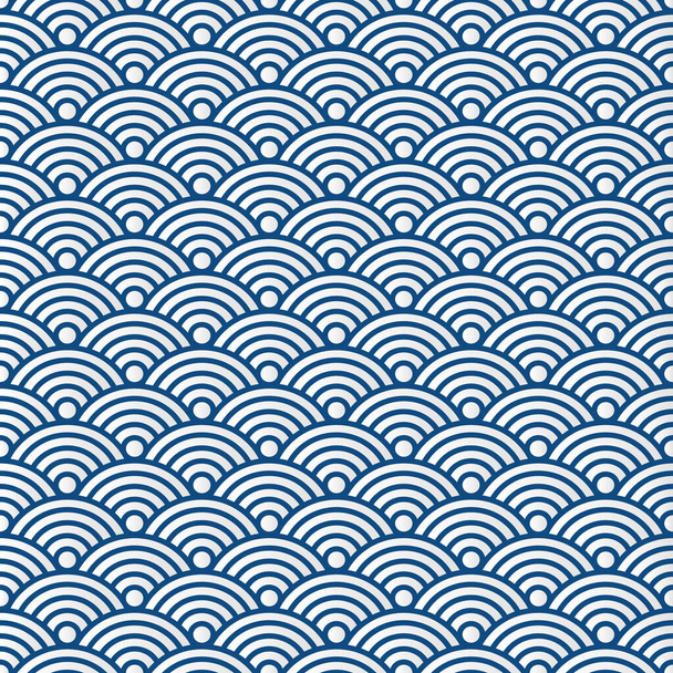 Fond géométrique japonais Onde motif sans couture  - Photo, image
