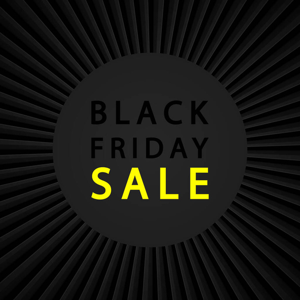Black friday sale vector banner dark background poster - Photo, Image