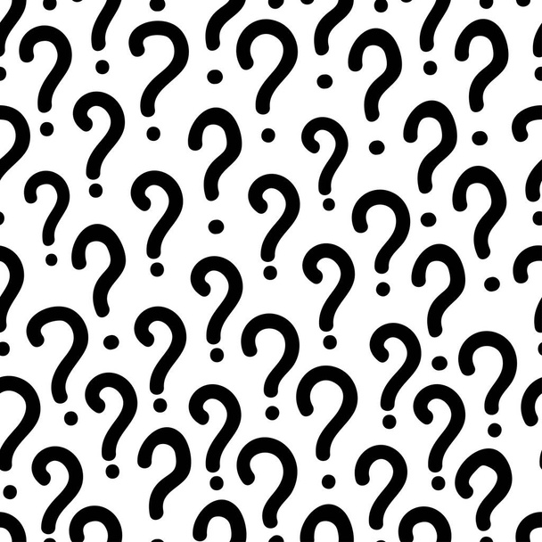 Question mark seamless outline pattern grunge background - Photo, Image