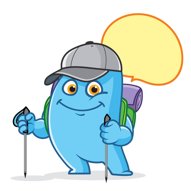 Mascote de personagem de goma de bolha engraçado
 - Vetor, Imagem