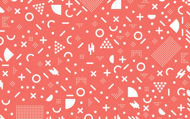 Memphis patroon Minimaal abstract achtergrond geometrisch patroon met verschillende vormen  - Foto, afbeelding