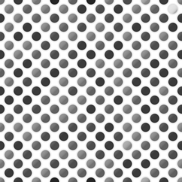 Czarno-biały Ręcznie rysowane abstrakcyjne tło Polka wzór kropki Dotwork - Zdjęcie, obraz