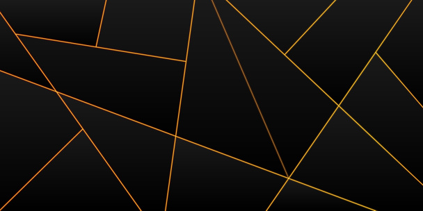 Тёмно-чёрный фон Геометрическая сетка Искусство Деко Мозаика фон с золотыми полосами Современная темная абстрактная текстура - Фото, изображение
