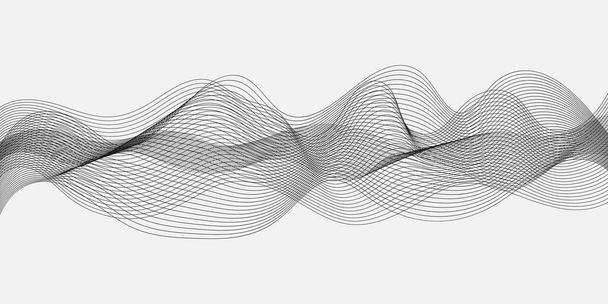 Rayas de onda modernas sobre fondo blanco Vector abstracto Ilustración
 - Foto, Imagen