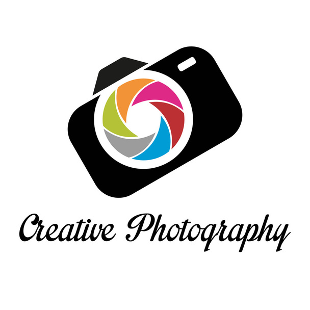 Шаблон логотипа студии творческого фотографа
 - Вектор,изображение