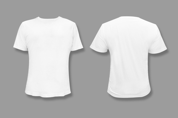 Μεμονωμένο λευκό T-shirt με κενό αντίγραφο χώρο για γραφικό σχεδιασμό - Φωτογραφία, εικόνα