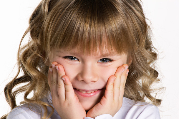 close-up portrait of a little girl - 写真・画像