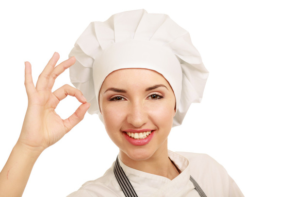 Attractive cook woman - Foto, afbeelding