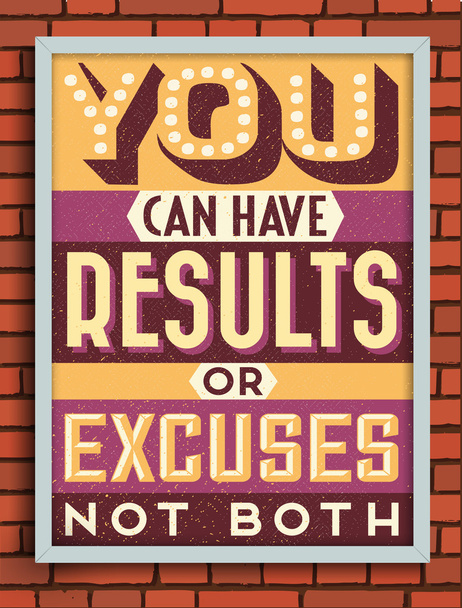 retro vintage motivációs poszter - Vektor, kép
