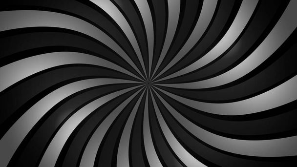 Black and white Swirling radial background Helix rotation rays Helix pattern Sun light beams - Photo, Image