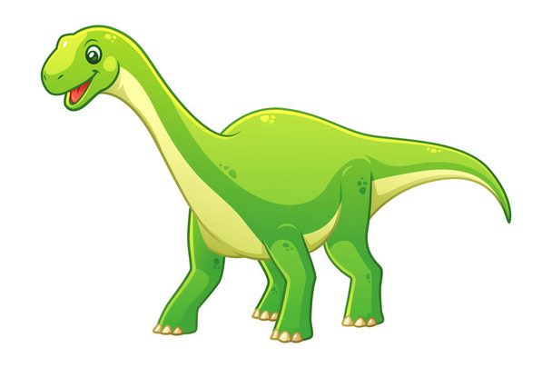 Little Diplodocus Cartoon Illustration - Vector, Image