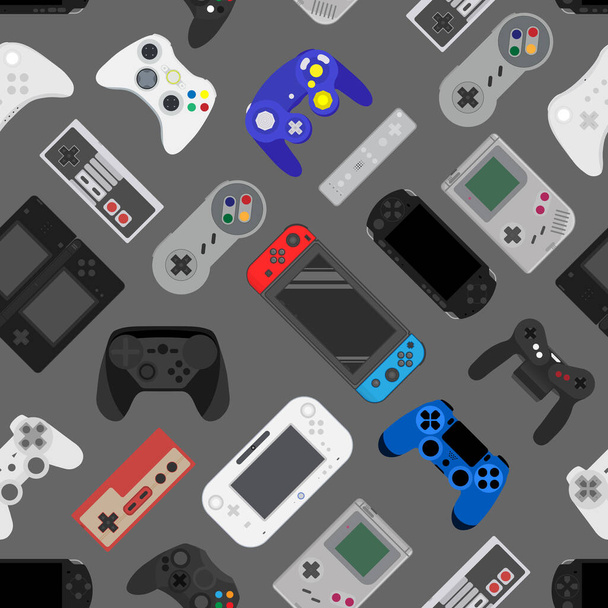 Controlador de videojuegos gamepad background Gadgets y dispositivos patrón sin fisuras
  - Foto, imagen