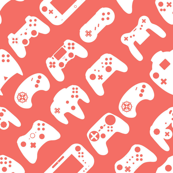 Video game controller gamepad achtergrond Gadgets en apparaten naadloos patroon  - Foto, afbeelding