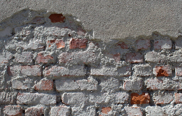 Ziegelmauer - Vintage und beschädigt - Foto, Bild